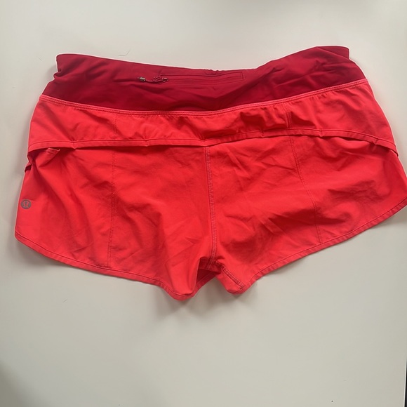 Lululemon speed low rise short, size 10, red - Picture 2 of 3